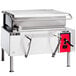 A Vulcan stainless steel 40 gallon manual tilt braising pan.