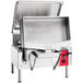 A Vulcan 40 gallon stainless steel tilt braising pan with the lid open.