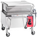 A Vulcan stainless steel tilt braising pan.