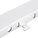 A white metal Vulcan reinforced high shelf bracket.