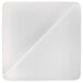 An American Metalcraft frosted white acrylic cube table card holder with a diagonal line on top.