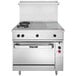 A large stainless steel Vulcan Endurance electric range with 2 French plates, 2 hot tops, and 1 standard oven.