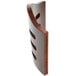 A Lancaster Table & Seating mahogany bistro back rest with a hole in it.