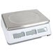 A white Cardinal Detecto digital price computing scale with a silver top.