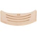 A Lancaster Table & Seating natural finish wooden bistro back rest with holes.