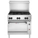 Wolf C36S-6BP Challenger XL Series Liquid Propane 36 inch Manual Range with 6 Burners and Standard Oven - 215,000 BTU