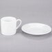 A white 10 Strawberry Street porcelain espresso cup and saucer.