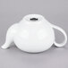 A white 10 Strawberry Street porcelain teapot with a handle.