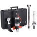 A black case with a KitchenAid 400 Series immersion blender and whisk attachment.