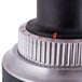 A close up of a black and silver KitchenAid immersion blender with a dial.
