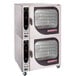 A Blodgett double electric convection oven with two glass doors.