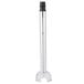 A silver metal KitchenAid blending arm with a black cap.