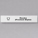 A white rectangular sign with black text that says "Cambro Rocks (Footed Style) Extender ID Clip"