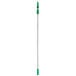 A Unger green and white telescopic pole with green ErgoTec locking cone.