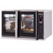 A Blodgett liquid propane commercial convection oven with two doors open.
