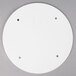 A white circular Solo vented lid with holes.