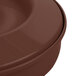 A close-up of a brown Carlisle Lennox tortilla container with a lid.