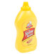 A yellow bottle of Woeber's Salad Style Mustard with a yellow label.