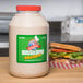 A jar of Woeber's Dusseldorf Mustard on a table.