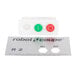 A white rectangular Robot Coupe On/Off switch assembly with red, green, and white buttons.