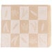 A tan paper with a white leaf and wheat design.