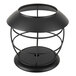 A black metal Sterno Nautical lamp base with a round top and base.