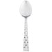 A silver 10 Strawberry Street Panther Link stainless steel dinner spoon with a handle.