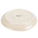 A white porcelain plate with a white rim.