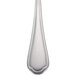 A stainless steel dinner fork with a silver handle.
