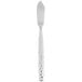 A silver 10 Strawberry Street stainless steel butter knife with a textured handle.