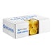 A white box of yellow high density infectious linen medical waste bags.