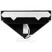 A black and white triangle shaped Curtron Insect Trap Wall Sconce with a white cord.