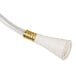 A white pipe with a gold band.
