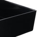 A black rectangular Tablecraft melamine bowl.