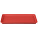 A red rectangular MFG Tray display tray.