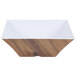 Tablecraft MB166ACA Frostone 13.5 Qt. Square Acacia Wood Melamine Bowl