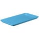 A sky blue rectangular MFG Fiberglass Supreme Display Tray with a handle.