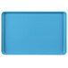 A sky blue rectangular fiberglass tray with a white border.