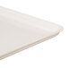 A close-up of a white MFG Fiberglass Supreme Display Tray.