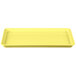 A yellow rectangular MFG Tray with handles.