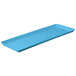 A sky blue rectangular fiberglass MFG Tray display tray on a white background.