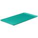 A mint green rectangular MFG Fiberglass display tray.