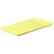 A yellow rectangular MFG Tray bakery display tray.