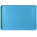 A sky blue rectangular MFG Fiberglass Display Tray.