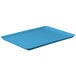 A sky blue rectangular fiberglass MFG Tray on a white background.