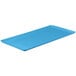 A sky blue rectangular fiberglass display tray.