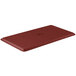 A burgundy rectangular fiberglass market tray.