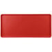 A red rectangular MFG Tray with a white border.