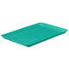 A mint green rectangular fiberglass MFG Tray on a white background.