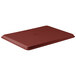 A burgundy rectangular fiberglass MFG Tray on a white background.